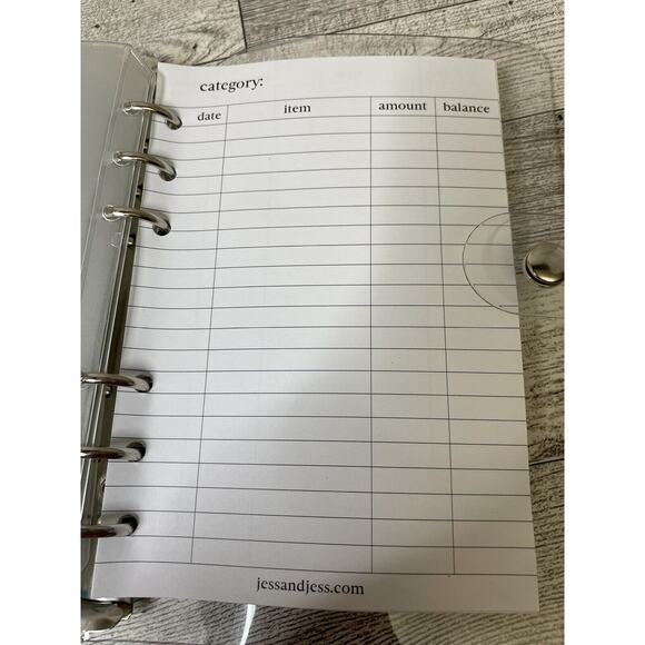 Budget Binder A6- 8 Clear Zippered Cash Envelopes Sticker Labeled 6 Ring Binder - Picture 10 of 11